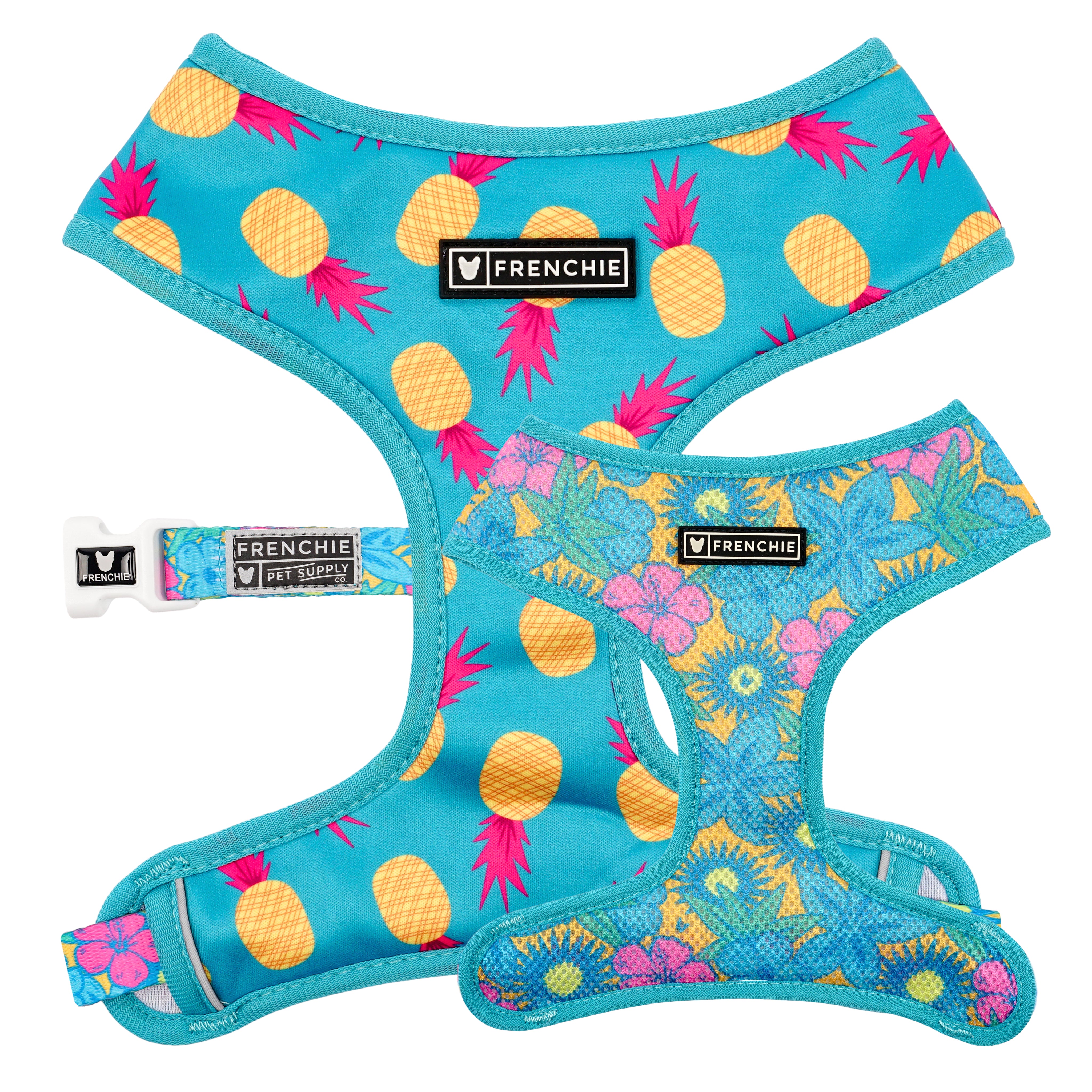 Oliver Gal O66-2 Frenchie and Bubbly フレブ Frenchie Duo Reversible Harness - Tropical Punch – Frenchie Bulldog