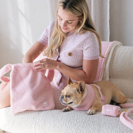 Frenchie Tote Bag - Teddy Pink