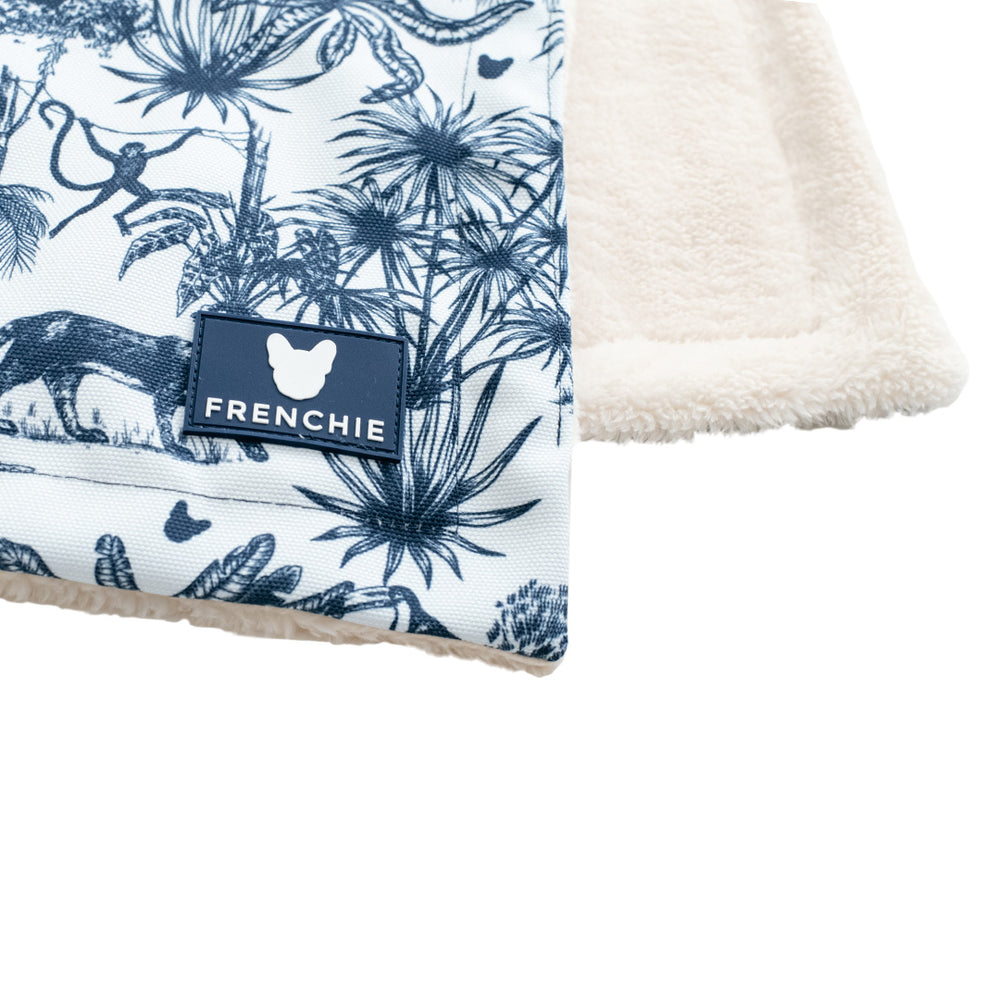Frenchie Blanket - Toile- Blue