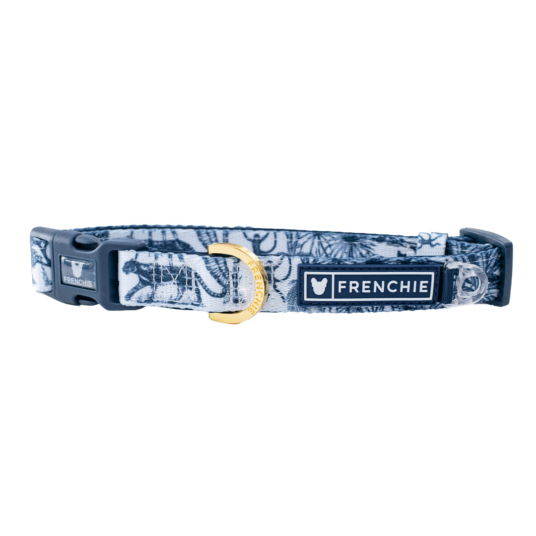 Frenchie Comfort Collar - Toile- Blue