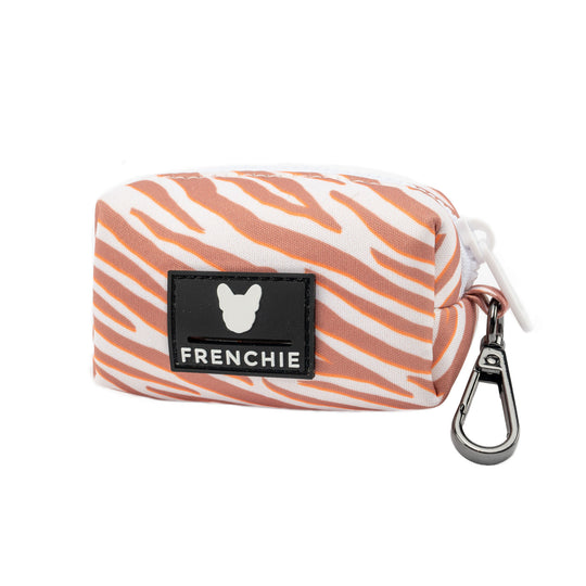 Frenchie Poo Bag Holder - Beige Zebra