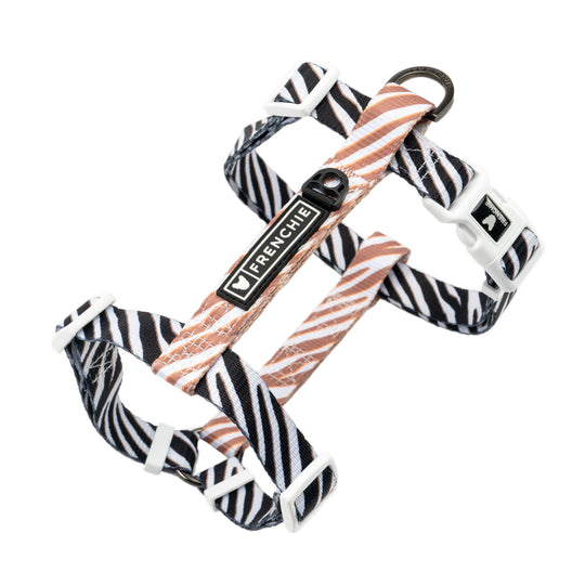 Frenchie Strap Harness - Zebra