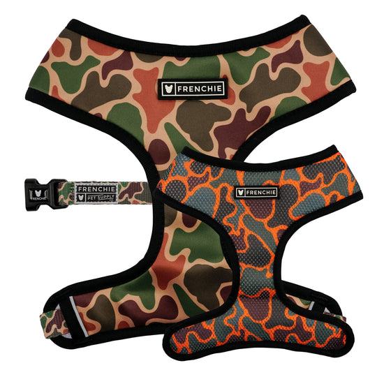 Frenchie Duo Reversible Harness - Duck Hunter