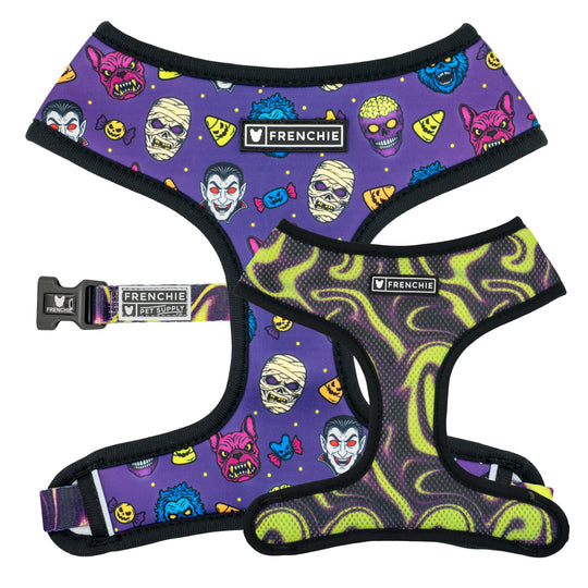 Frenchie Duo Reversible Harness - Halloween Masks
