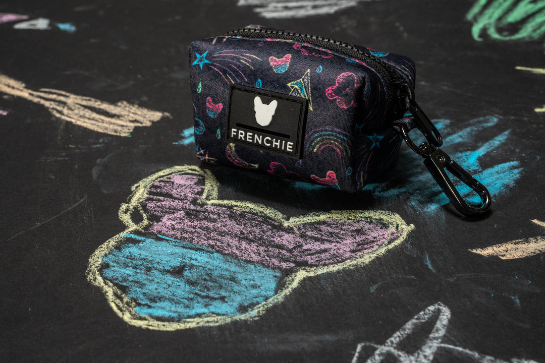Frenchie Poo Bag Holder - Chalk Art