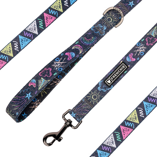 Frenchie Comfort Leash - Chalk Art