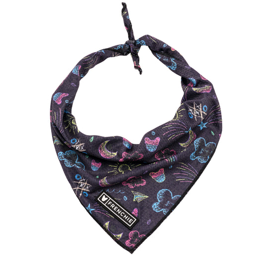 Frenchie Cooling Bandana - Chalk Art