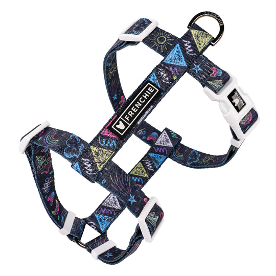 Frenchie Strap Harness - Chalk Art