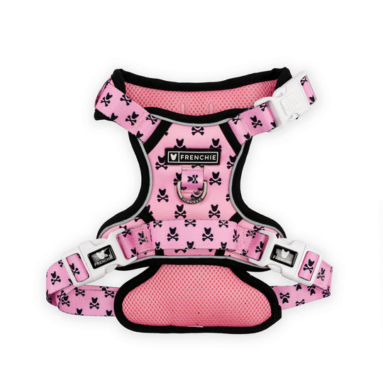 Frenchie Adjustable Harness - Pink Bad to the Bone