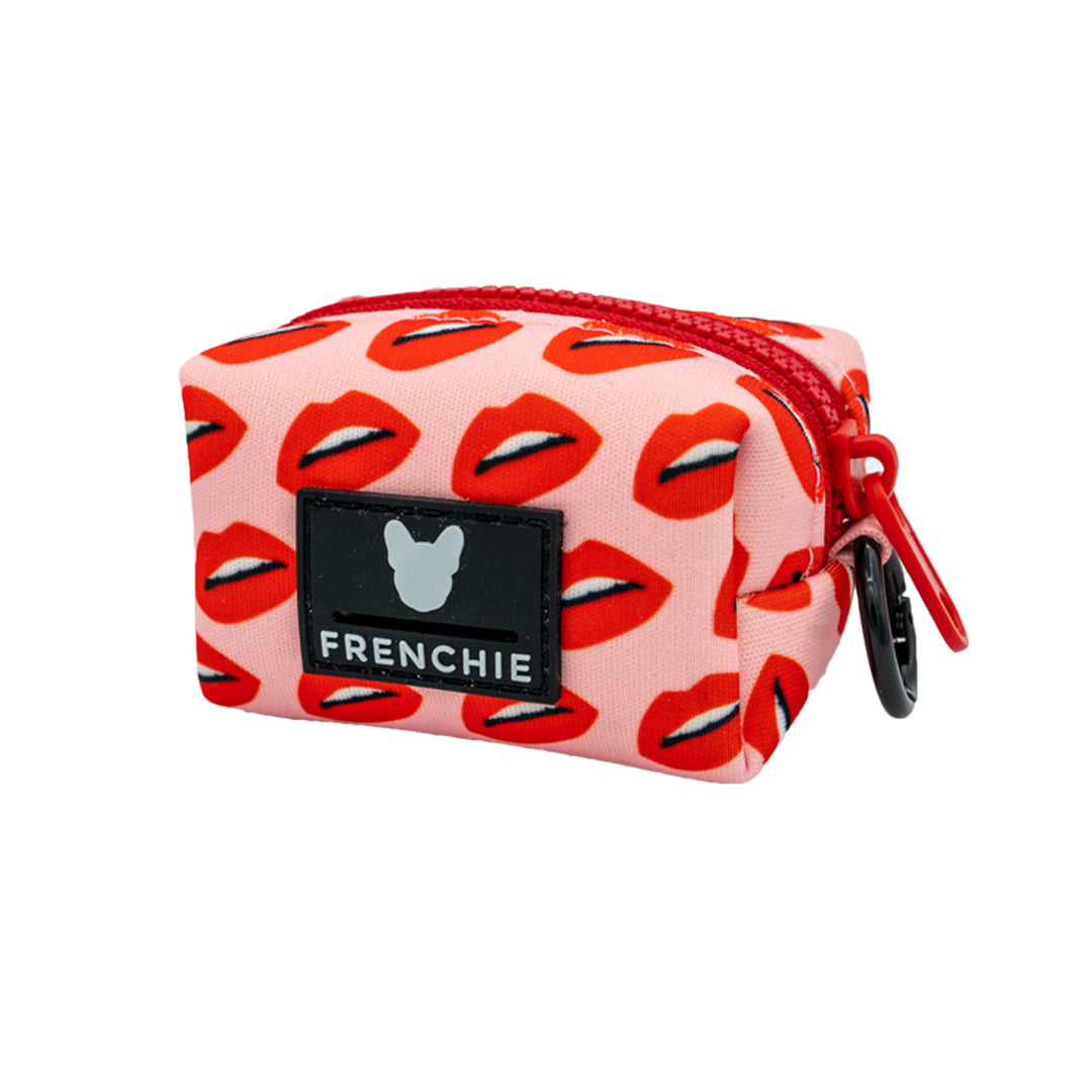 Frenchie Poo Bag Holder - Hot Lips