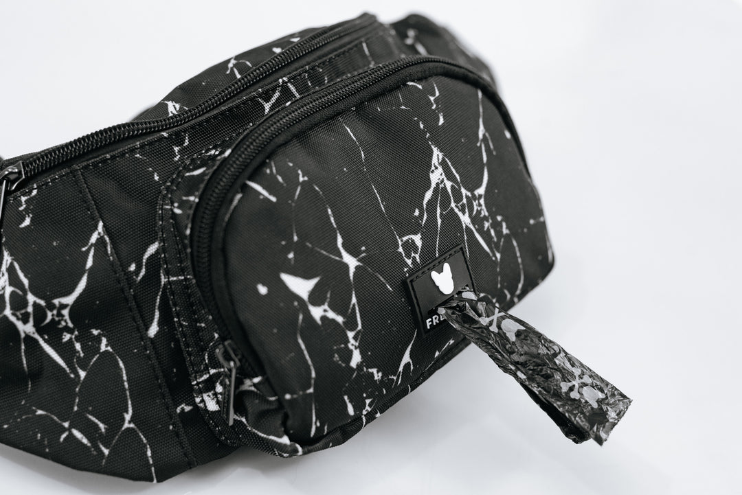 Frenchie Fanny Pack - Black Marble