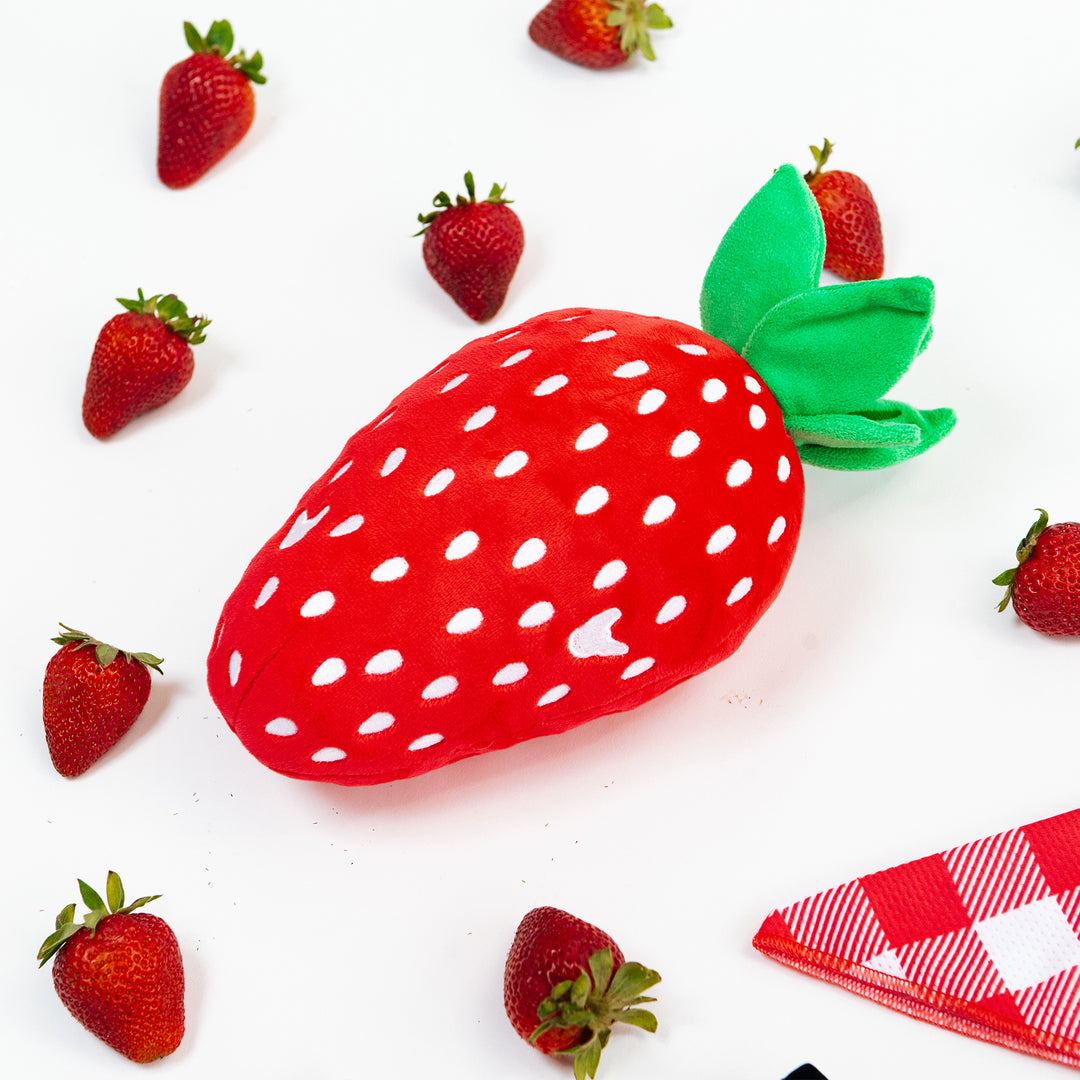 Frenchie Plush Toy - Strawberry