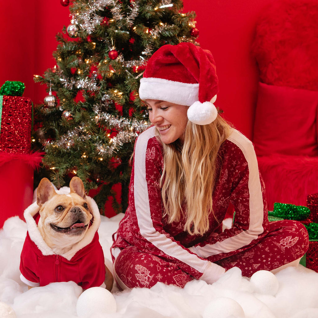 Frenchie Dog Hoodie - Santa