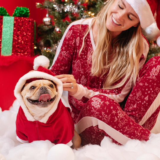 Frenchie Dog Hoodie - Santa