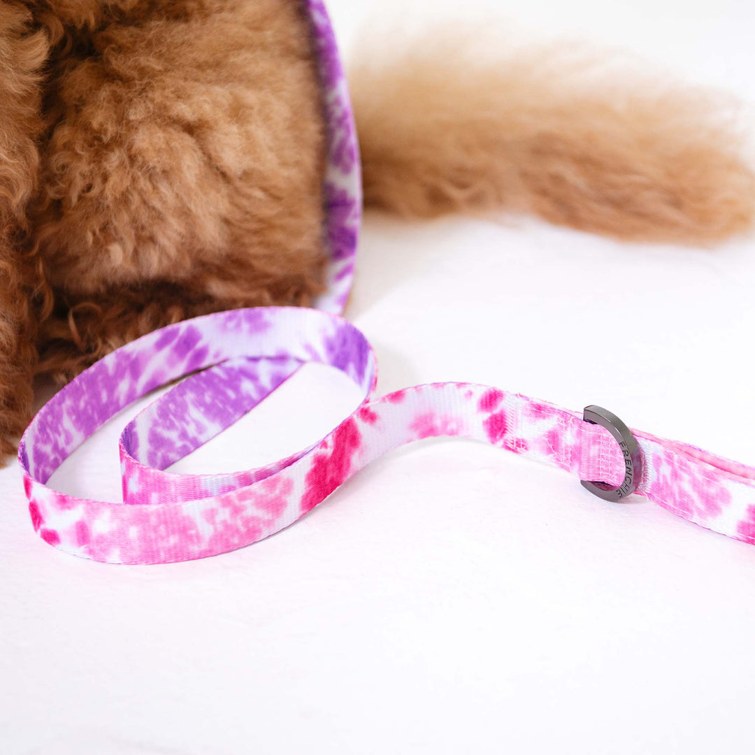 Frenchie Comfort Leash - Pink Tie Dye