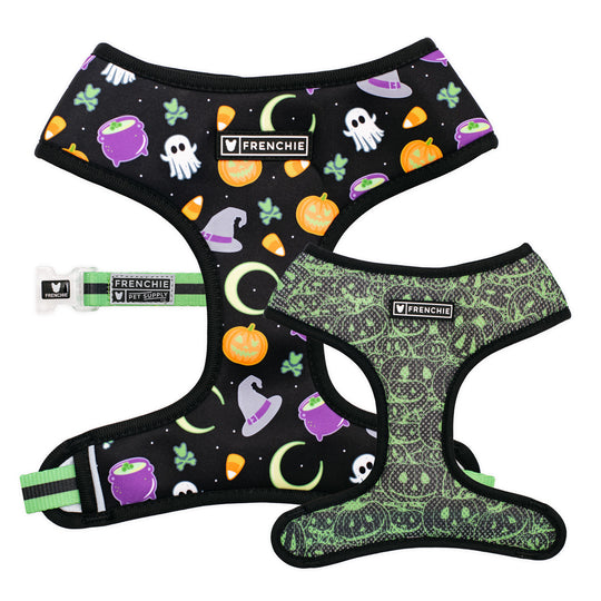 Frenchie Duo Reversible Harness - Witches Brew (Black)